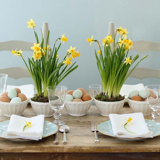 hand like Peeps and jellybeans in an egg basket 26+ Chic and Traditional Easter Decorating Ideas To DIY in 2019