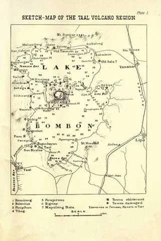 Map of Lake Bombon