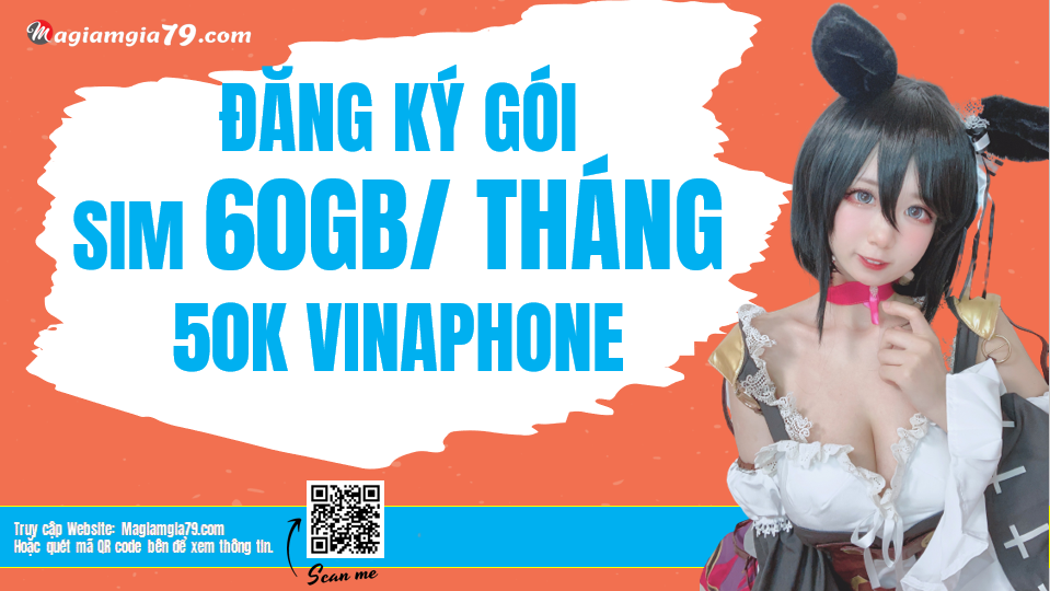 Đăng ký Sim 4G Vinaphone 60GB/tháng 50k