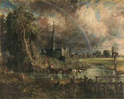 Salisbury Cathedral from the Meadows (1831). Tate Britain painting John Constable