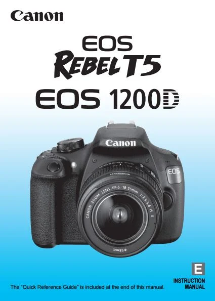 Canon EOS 1200D / Rebel T5 PDF User Guide / Manual Downloads