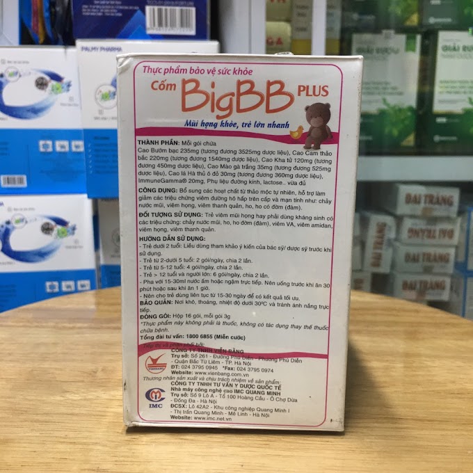 Cốm BigBB plus hộp 16 gói