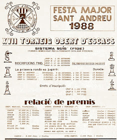 Cartel del XVII Torneig Obert de Sant Andreu 1988