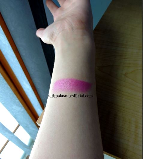 Swatch of pink Maybelline Master Glaze Blush on Ultima Beauty's arm