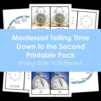 Montessori Telling Time: Down to the Second Printable Pack