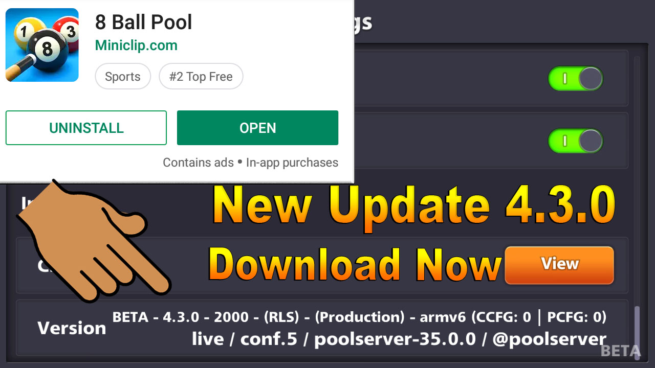 8 Ball Pool Official Beta Version 4.3.0 Download Now - 