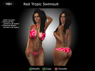 BSN Red Tropic Swimsuit PROMO