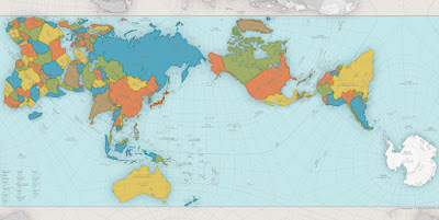 Authagraph map of the globe