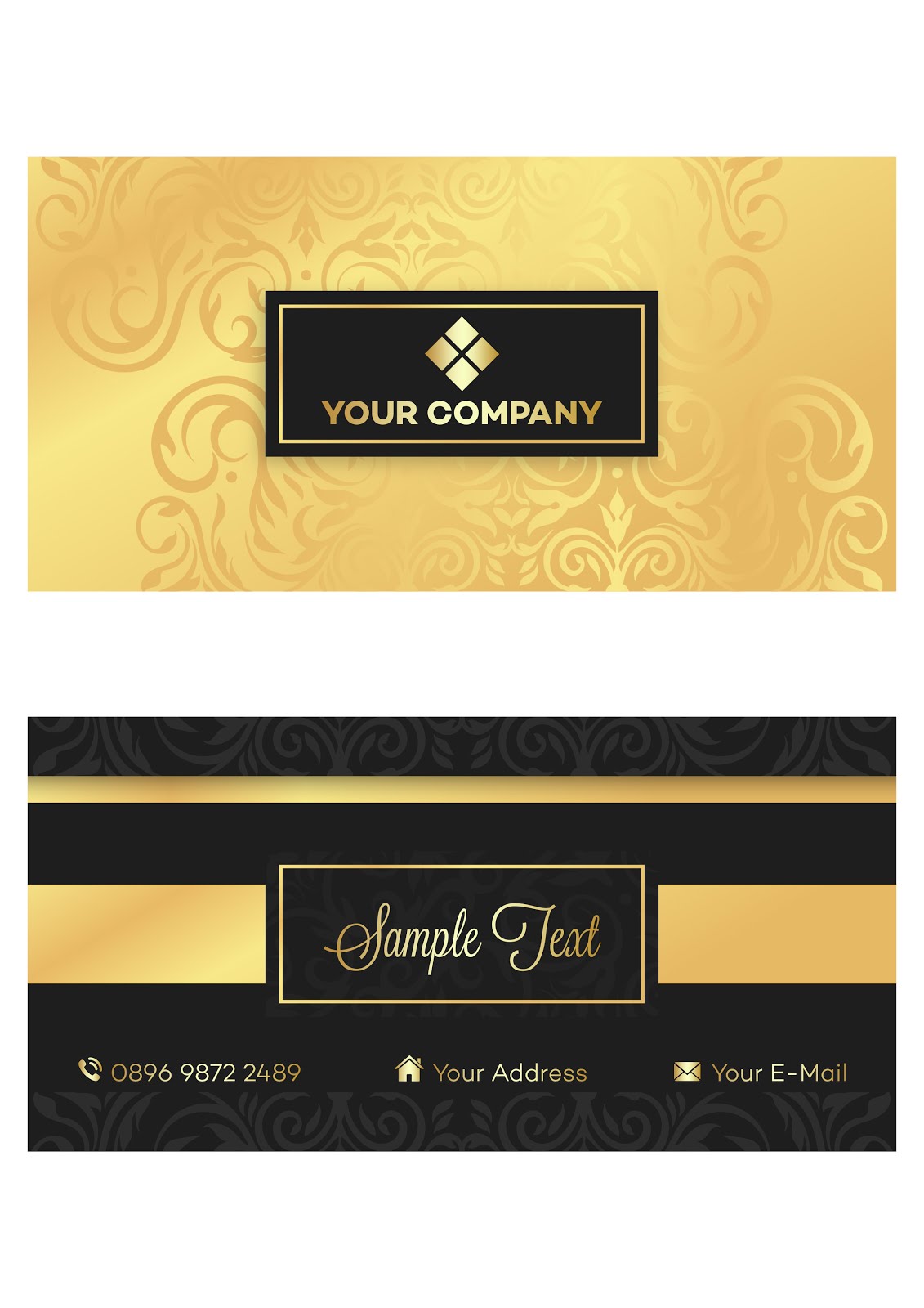 Download Template ID CARD Luxury Golden - Deka Productions
