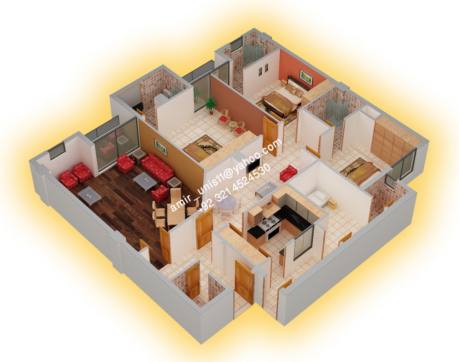3D floor plan