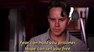 Shawshank redemption 1994, all I want to be back, movie quotes, movie scenes, Hollywood movies,fear can hold you prisoner,