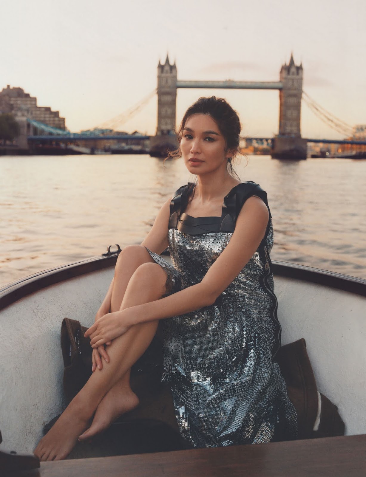 Gemma Chan in British Vogue September 2021 by Hanna Moon