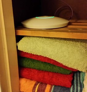 Check out the UFO that landed in our cupboard and now gives us internet!