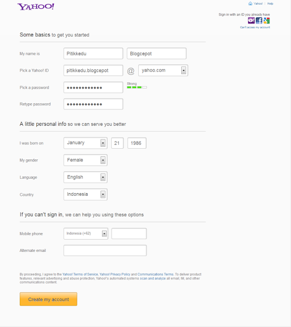 cara membuat email yahoo