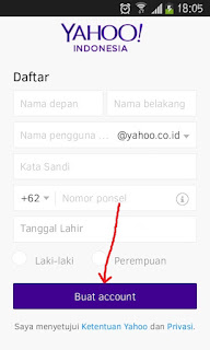 Buat Email Yahoo Melalui Hp Android