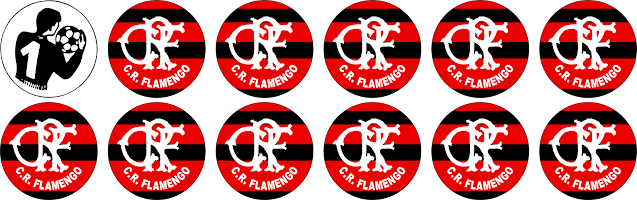 FLAMENGO CANINDÉ-RJ GULLIGVER ESCUDO BOTÃO ESCUDINHOS ARTE BOTÃO TIME DE FUTEBOL GULLIVER