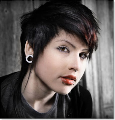 Emo hairstyles are almost always unrestrained and uncluttered with 