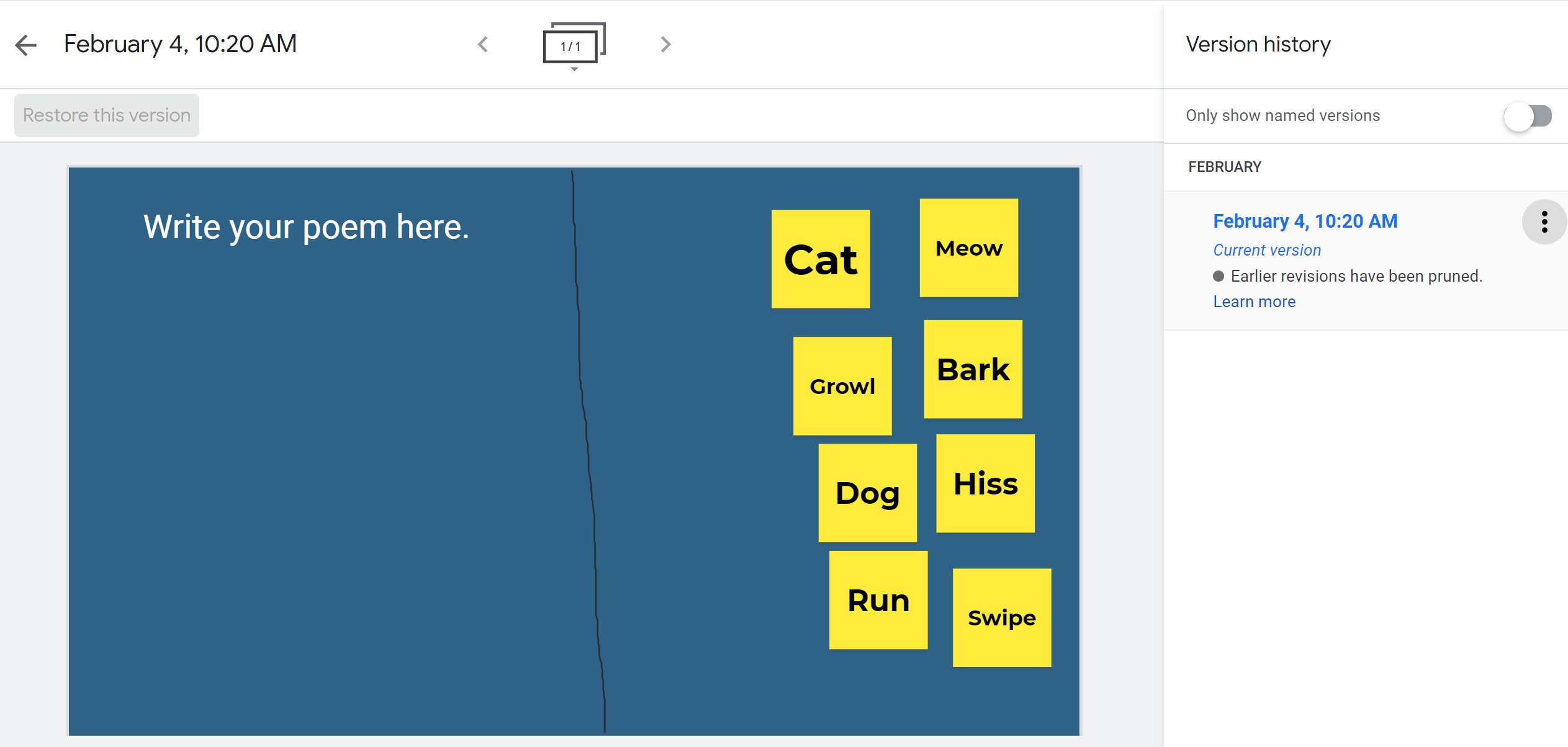 Free Technology For Teachers Jamboard Now Offers Version History