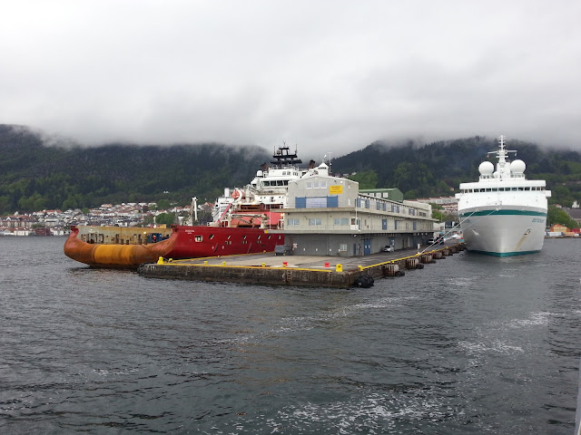 Cruise ship Deutschland in Bergen, Norway on a fjord cruise