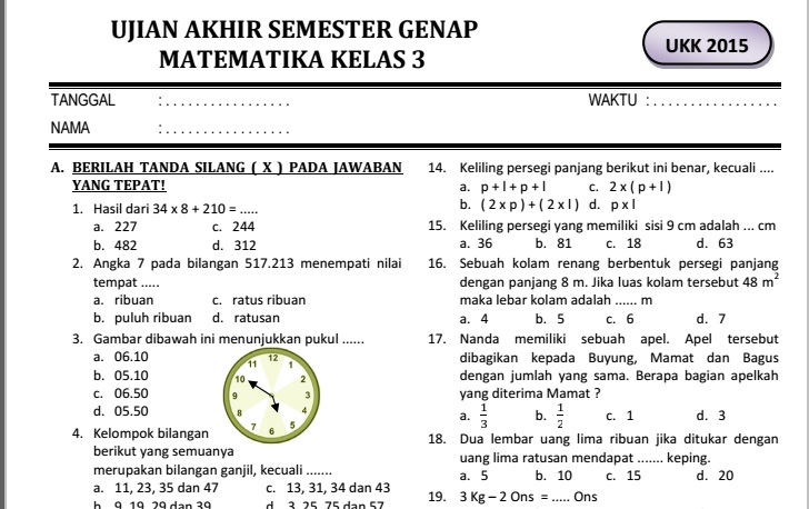 Contoh Soal Essay Bahasa Inggris Kelas 3 Sd - Essay for you