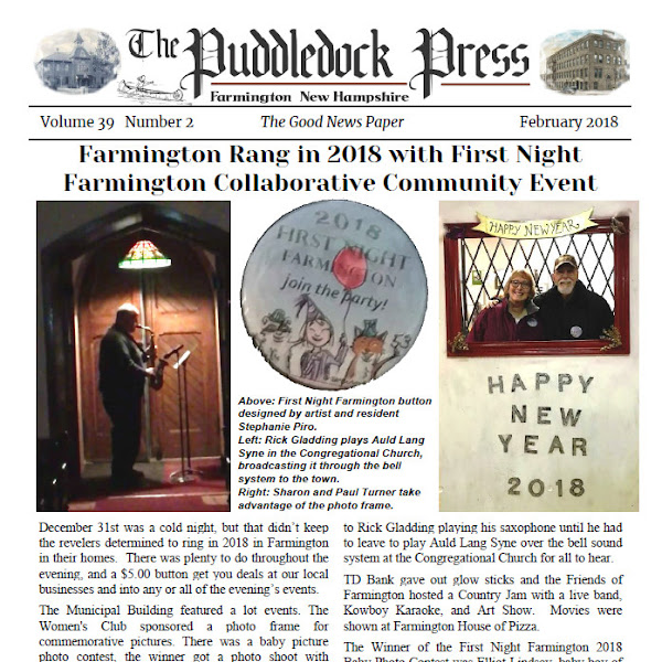  The February Edition of the Puddledock Press is Available Online an in Town