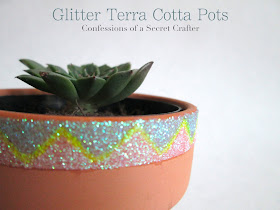 Glitter Terra Cotta Pot