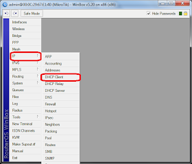 winbox mikrotik - dhcp client