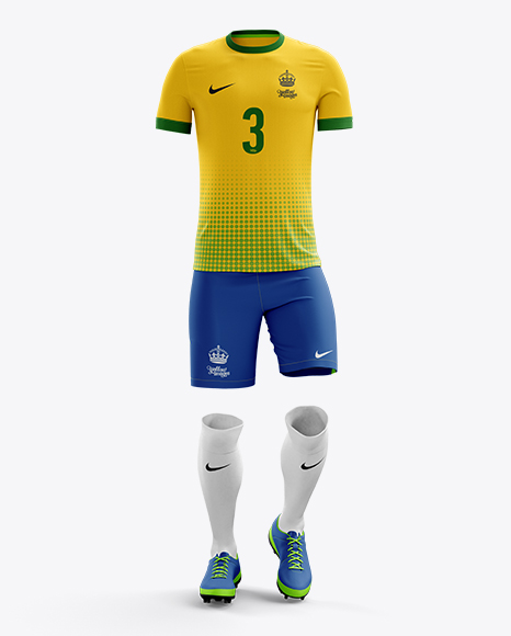 Download Men's Full Soccer Kit Mockup - Front View - All free ...