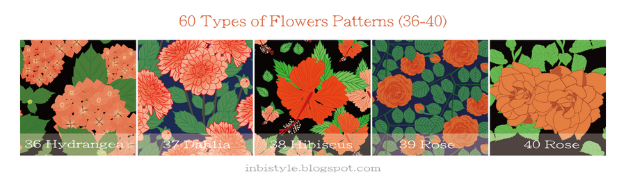60 Types of Flowers Patterns (36-40)