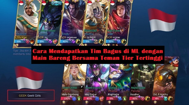 Cara Mendapatkan Tim Bagus di ML