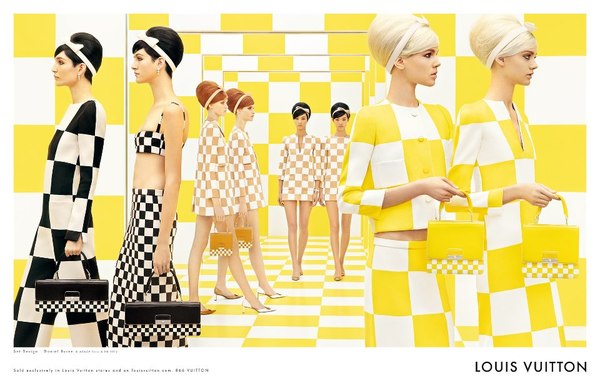 vuitton spring 2013, 60's, damier, black white