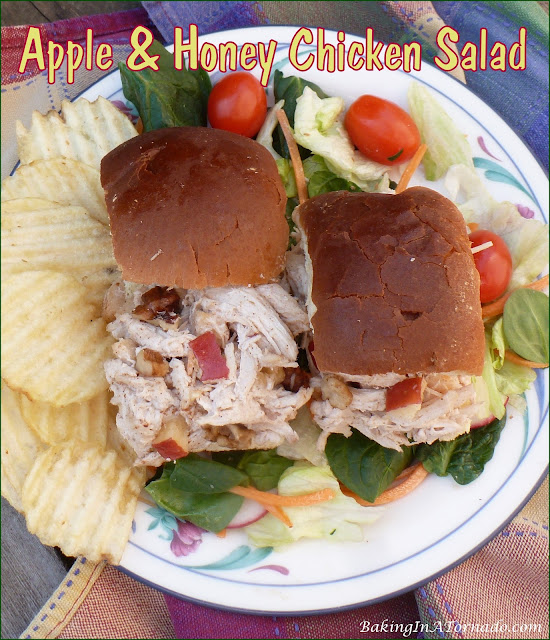 Apple & Honey Chicken Salad | recipe developed by www.BakingInATornado.com | #recipe #chicken