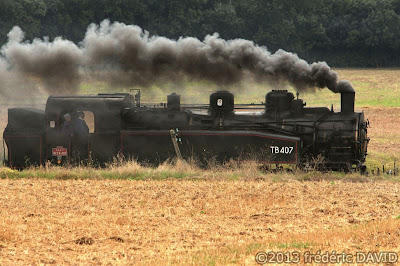 train vapeur campagne circulation vintage locomotive 141 TB 407 AJECTA Chatenay-sur-Seine Seine-et-Marne