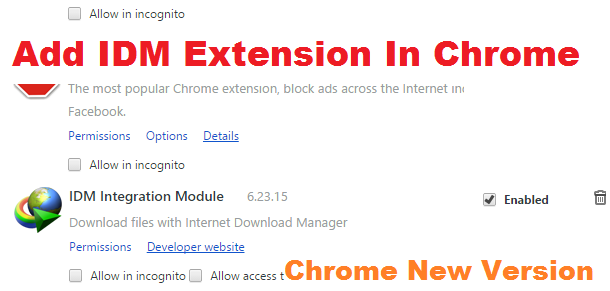 How to add IDM Extension in Chrome New Version