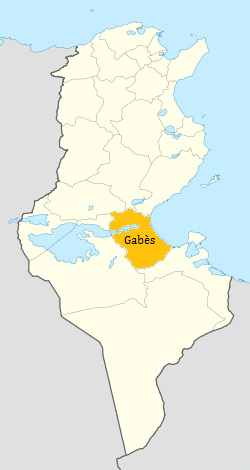 Gabès Qabis sur la carte