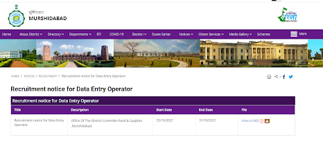 data entry job in murshidabad