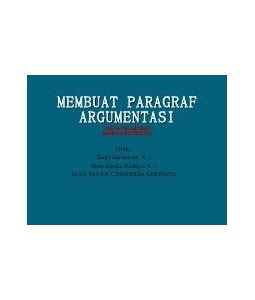 contoh paragraf argumentasi