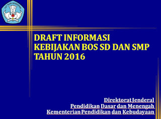 Draft Juknis BOS SD dan SMP Tahun 2016