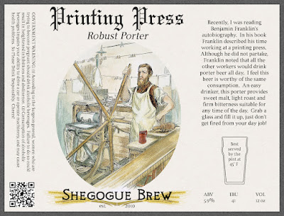Printing Press Porter Label