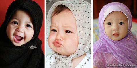 foto lucu bayi pakai jilbab - wartainfo.com