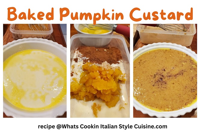 how to make baked custard with pumpkin