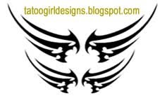 double wings lowerback tattoo picture design