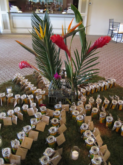types of flowers on corsages This tropical bird cage escort card table fit the event's theme to a  | 480 x 640