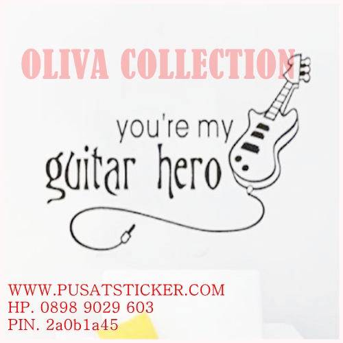 wall sticker guitar hero wall sticker ini cocok untuk anak laki laki 