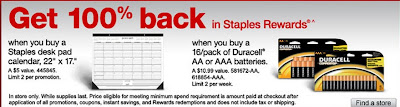 Staples.com 100% back in Staples Rewards