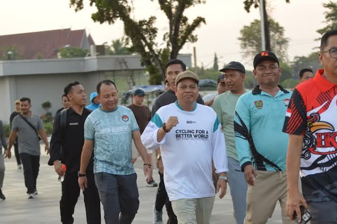 Kadishut Kalteng Ikuti Jogging Sore Bersama Gubernur, Dorong Semangat Hidup Sehat di Lingkup Pemprov