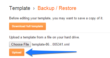 upload-blogger-template-from-backup-xml