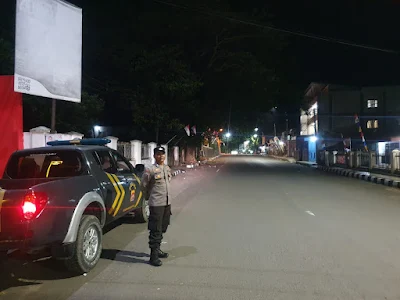Anggota Polsek Rangkasbitung Polres Lebak Patroli Bluelight Cegah C3 Di Jalan RT.Hardiwinangun