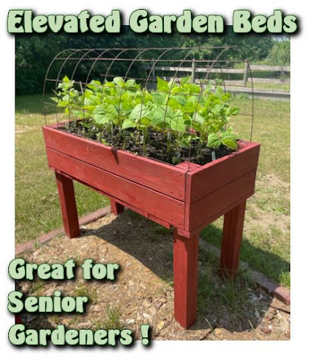 elevated garden beds to make gardening easier on knees and back