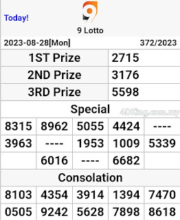 9 Lotto 4d live result
